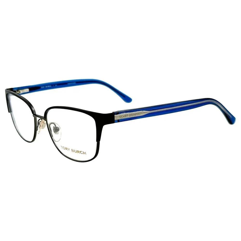 Tory Burch TY1052 Womens Metal Eyeglass Frame 3196 Navy Pewter 51-16